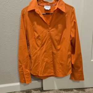 Worthington Orange Button Down Shirt